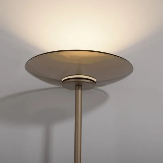 Paul Neuhaus LED Stehleuchte Pure Moon bronce Touchdimmer Amberfarben