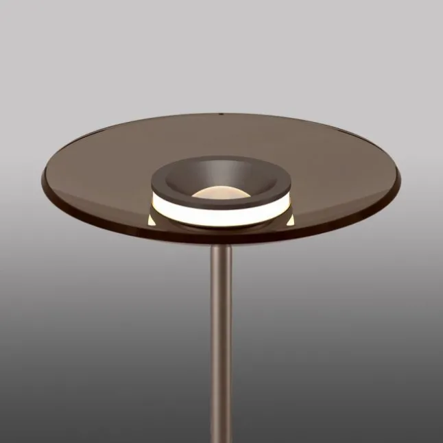 Paul Neuhaus LED Stehleuchte Pure Moon bronce Touchdimmer Amberfarben