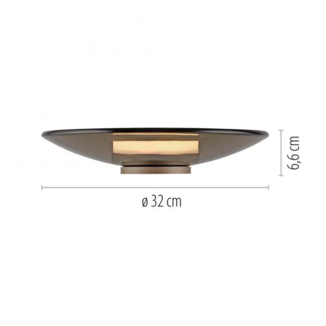 Paul Neuhaus LED Tischleuchte Pure Moon bronce, dark smokey Touchdimmer