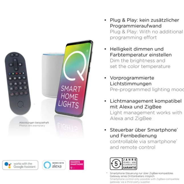 Paul Neuhaus, LED Tischleuchte, Q-Adriana, RGB, Smart Home