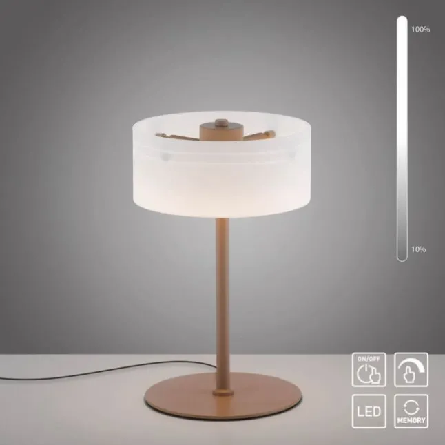 Paul Neuhaus LED Tischleuchte MARIKA, sand, Touchdimmer