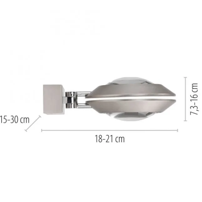 Paul Neuhaus LED Wandleuchte PURE Oculis, diamond, dimmbar, dreh+schwenkbar