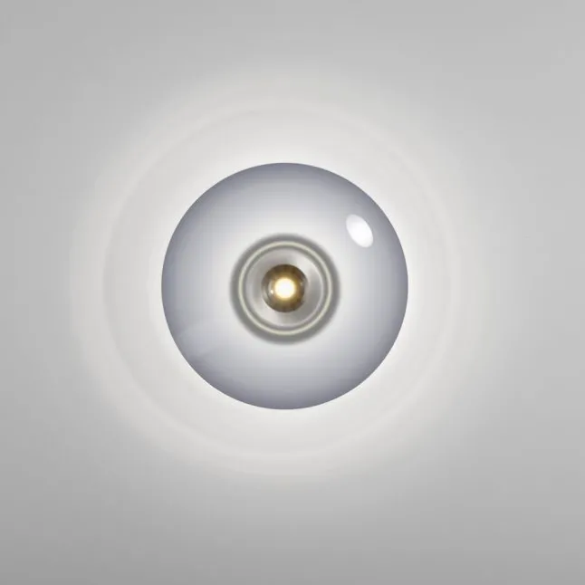 Paul Neuhaus LED Wand- und Deckenleuchte PURE Vitrum platin (grau) Rauchglas
