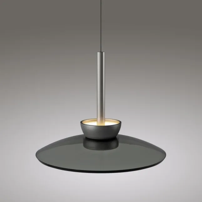 Paul Neuhaus Pendelleuchte PURE Moon platin (grau) höhenverstellbar dimmbar