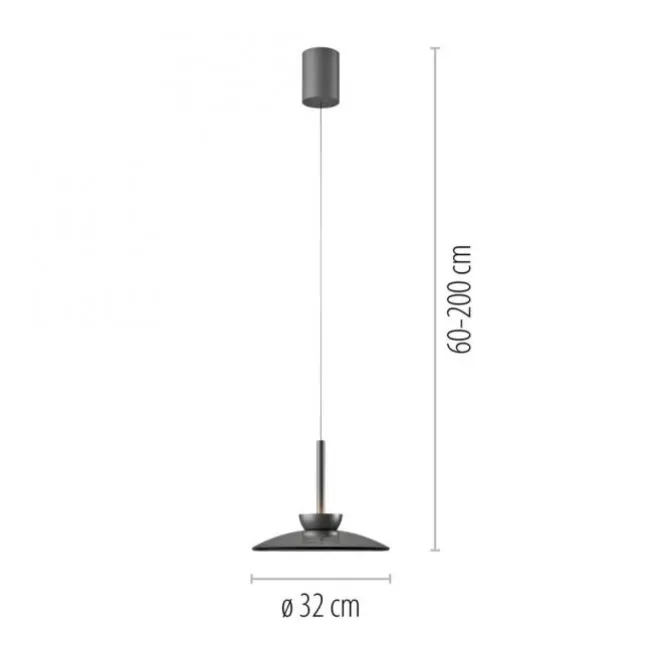 Paul Neuhaus Pendelleuchte PURE Moon platin (grau) höhenverstellbar dimmbar