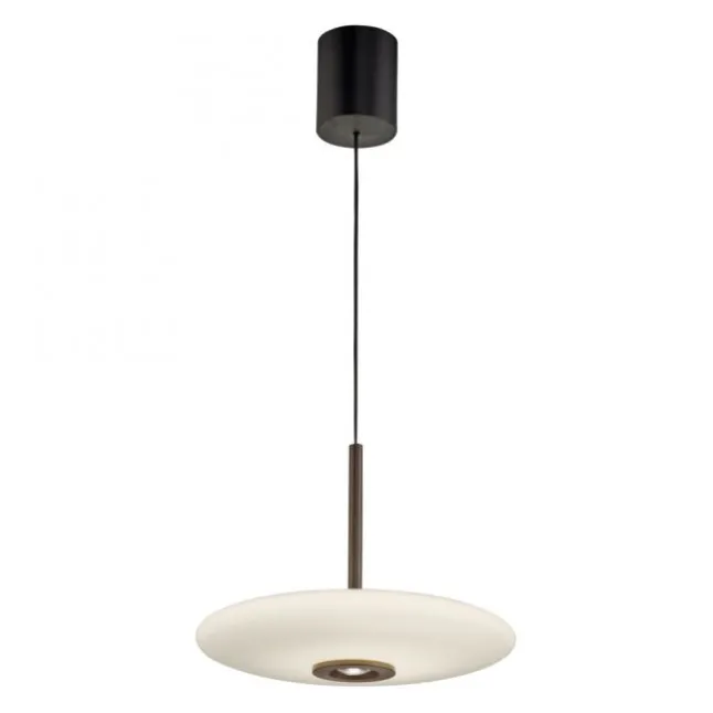 Paul Neuhaus Pendelleuchte PURE E-Vitrum dark-metal brown elektrisch