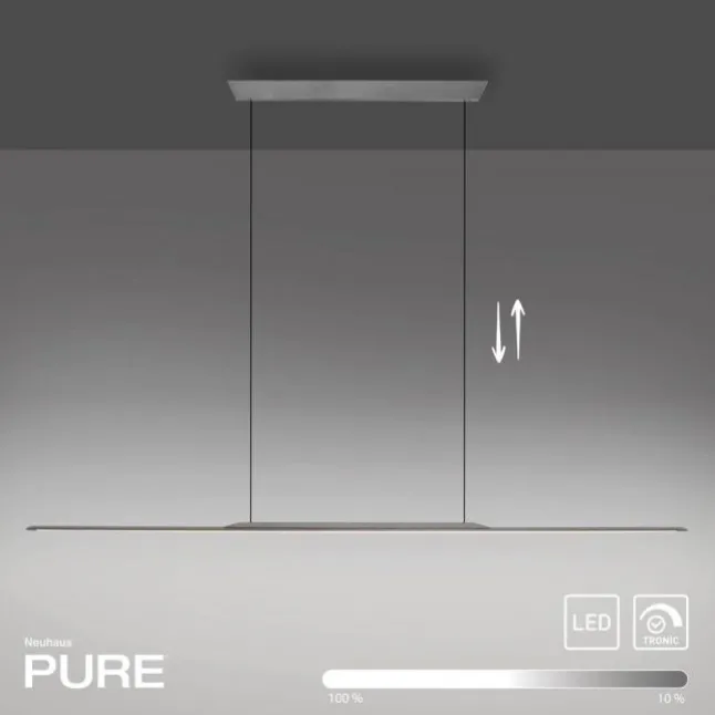 Paul Neuhaus Pendelleuchte PURE Surface platin (grau) 160x25 höhenverstellbar