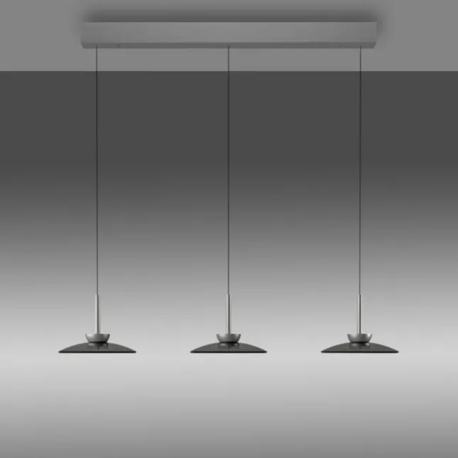 Paul Neuhaus Pendelleuchte PURE Moon platin (grau) höhenverstellbar 3-flammig