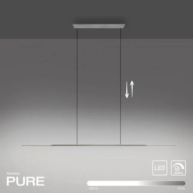 Paul Neuhaus Pendelleuchte PURE Surface platin (grau) 125x25 höhenverstellbar