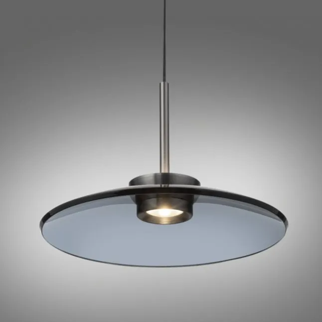 Paul Neuhaus PURE E-Moon Pendelleuchte platin (grau) elektrisch Fernbedienung