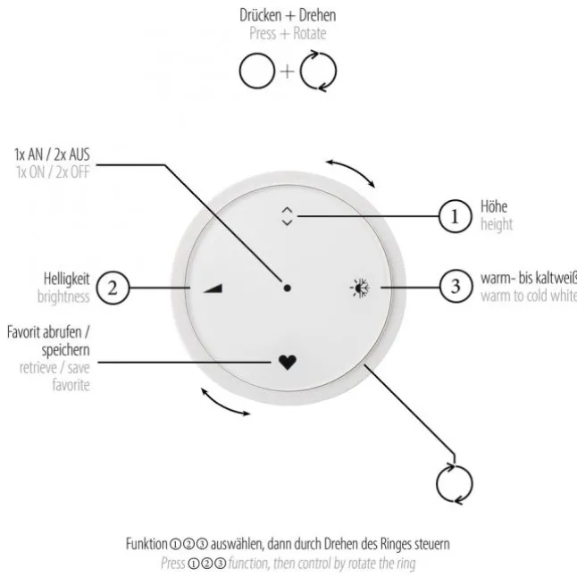 Paul Neuhaus PURE E-Moon Pendelleuchte platin (grau) elektrisch Fernbedienung