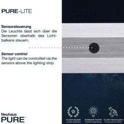 Paul Neuhaus PURE Lite LED Pendelleuchte diamond 100x6x120cm CCT dimmbar