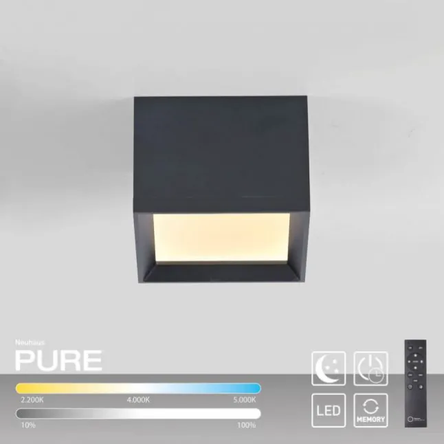 Paul Neuhaus PURE Manhattan,LED Deckenleuchte mystic grey,