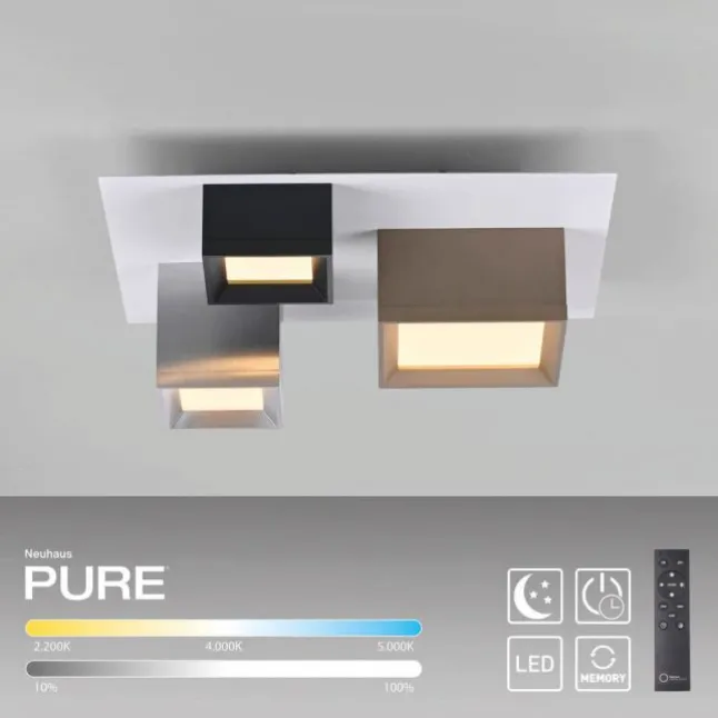Paul Neuhaus PURE Manhattan, LED Deckenleuchte, multicolor,