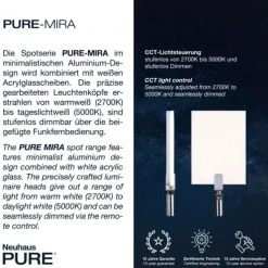 Paul Neuhaus PURE Mira LED Deckenleuchte diamond (alu) 4 flammig dimmbar CCT Memory