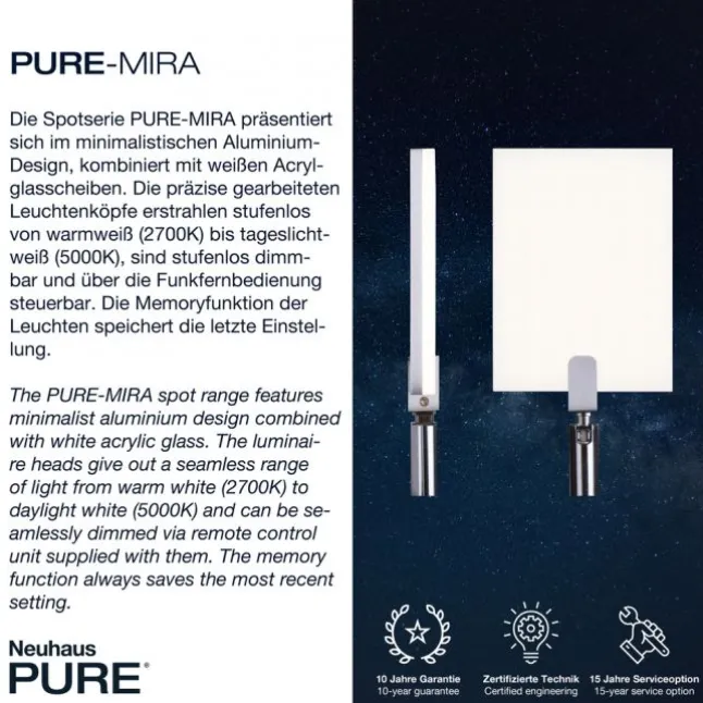 Paul Neuhaus PURE Mira LED Stehleuchte black pearl dimmbar Fußbschalter