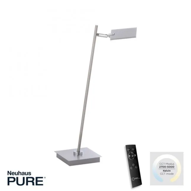Paul Neuhaus PURE Mira LED Tischleuchte aluminium dimmbar Schreibtischlampe