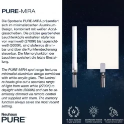 Paul Neuhaus PURE Mira LED Tischleuchte aluminium dimmbar Schreibtischlampe