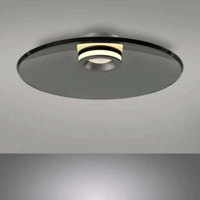 Paul Neuhaus PURE Moon Deckenleuchte platin (grau) dimmbar Wohnzimmer Küche