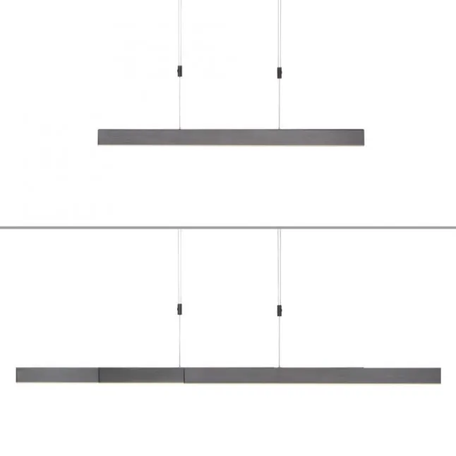 Paul Neuhaus PURE Moto e-SLIDE® platin (grau) elektrisch ausfahrbar Pendelleuchte