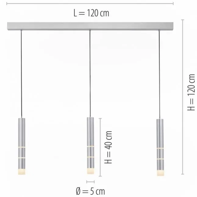 Paul Neuhaus PURE Vega LED Pendelleuchte aluminium 1 flammig mit Lichtmodi