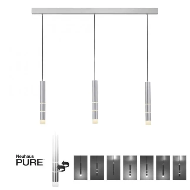 Paul Neuhaus PURE Vega LED Pendelleuchte aluminium 1 flammig mit Lichtmodi