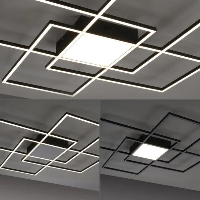 Paul Neuhaus Q-Asmin LED Deckenleuchte Smart Home 80x80 schwarz