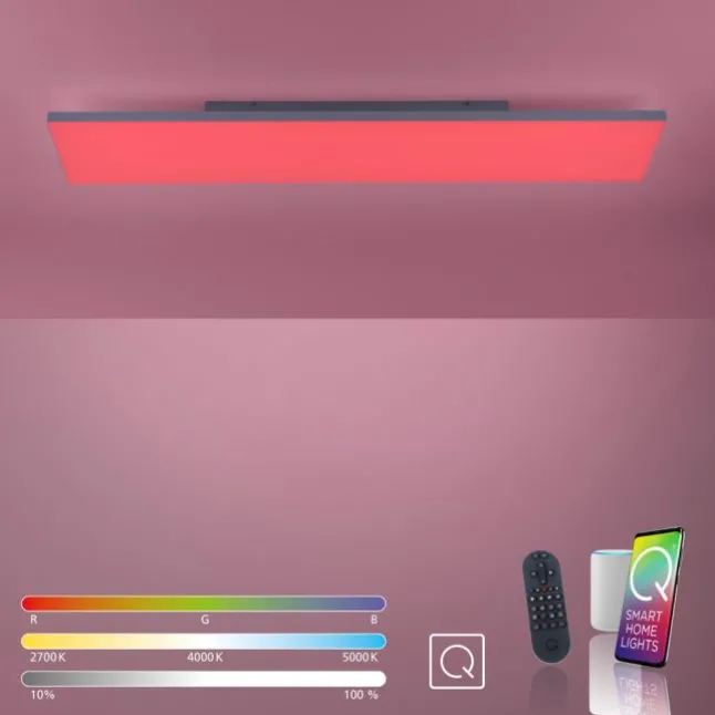 Paul Neuhaus, Q-FRAMELESS, LED-Panel,120x30cm, Smart Home