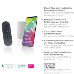 Paul Neuhaus, Q-FRAMELESS, LED-Panel,120x30cm, Smart Home