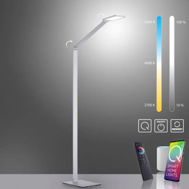 Paul Neuhaus, Q-HANNES, LED-Stehleuchte, verstellbar, dimmbar, Smart Home