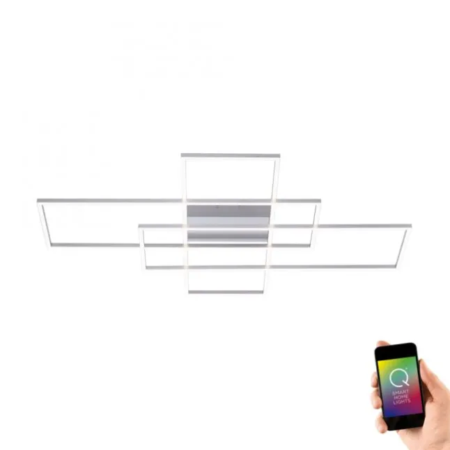 Paul Neuhaus, Q-INIGO, 100x75cm, LED-Deckenleuchte, dimmbar, Smart Home