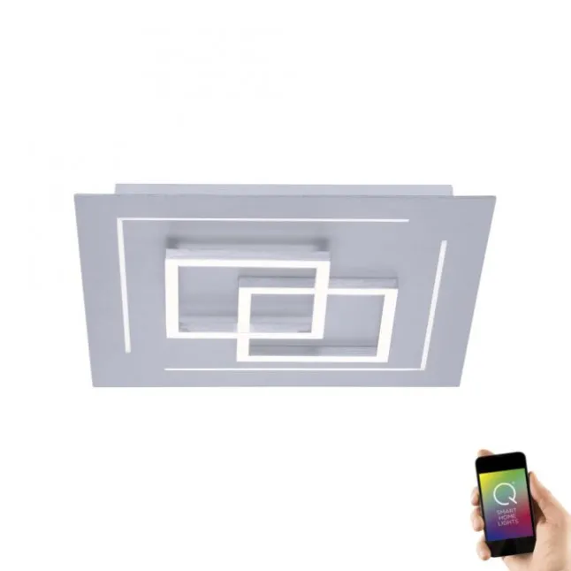 Paul Neuhaus, Q-LINEA, LED-Deckenleuchte, 40x40cm, dimmbar, CCT, Smart Home