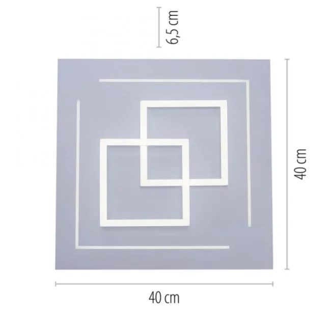 Paul Neuhaus, Q-LINEA, LED-Deckenleuchte, 40x40cm, dimmbar, CCT, Smart Home