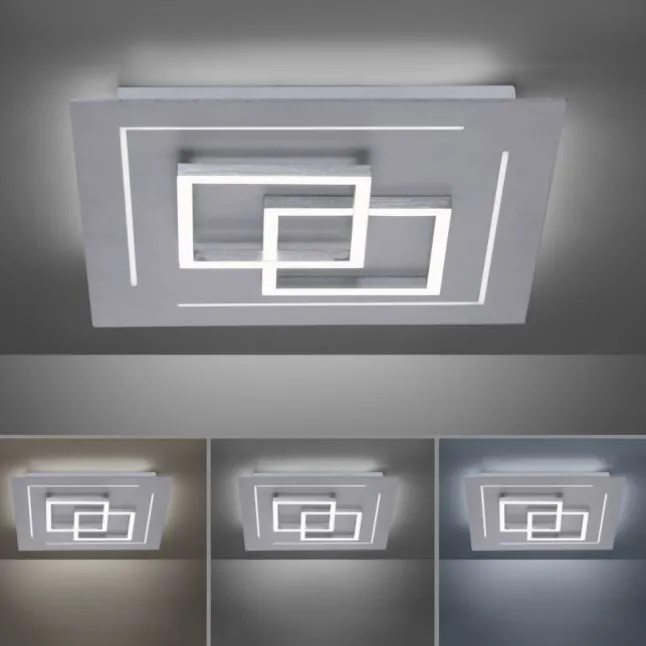 Paul Neuhaus, Q-LINEA, LED-Deckenleuchte, 40x40cm, dimmbar, CCT, Smart Home