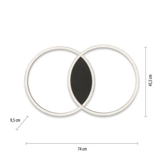 Paul Neuhaus Q MARKO LED Deckenleuchte Smart Home rund schwarz dimmbar RGB