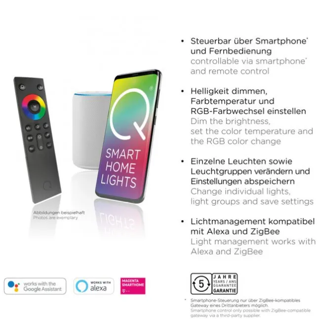 Paul Neuhaus, Q-TETRA, LED-Wandleuchte, dimmbar, Smart Home, MASTER