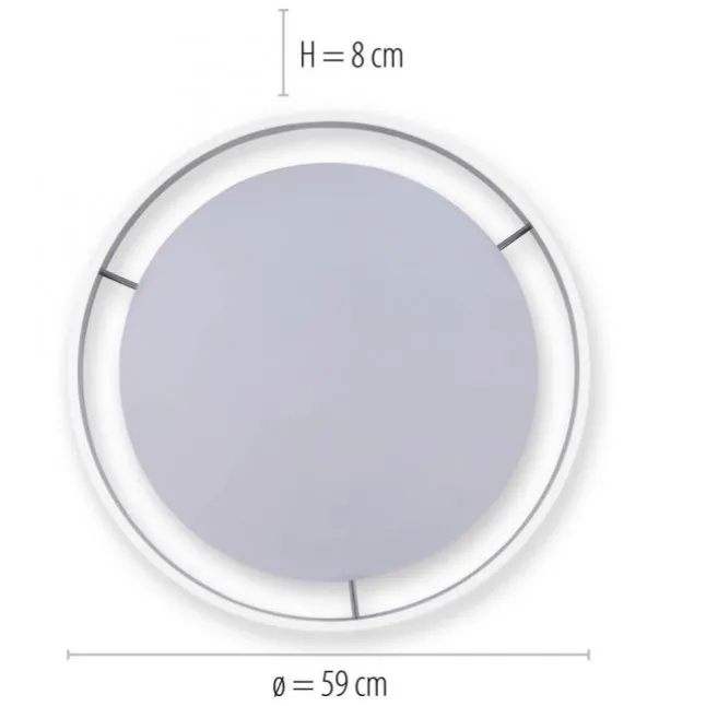 Paul Neuhaus, Q-VITO, LED-Deckenleuchte, anthrazit, Ø 59cm, rund, Smart Home