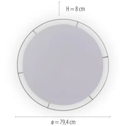 Paul Neuhaus,Q-VITO, LED-Deckenleuchte, anthrazit, Ø 79cm, rund, Smart Home