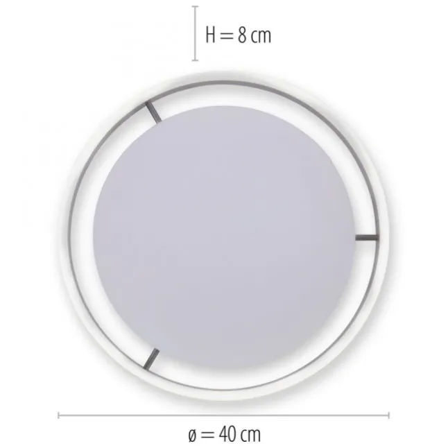 Paul Neuhaus, Q-VITO, LED-Deckenleuchte, anthrazit, Ø 40cm, rund, Smart Home