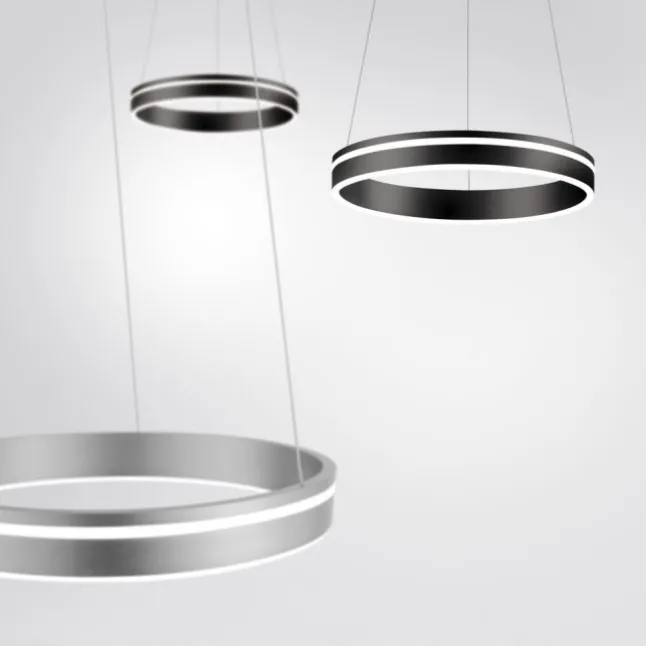 Paul Neuhaus, Q-VITO, LED-Pendellampe, anthrazit, Ø 40cm, Leuchtring