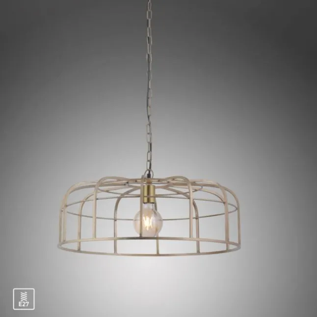 Pendelleuchte, messing-matt, E27 Fassung, schicker Retrolook