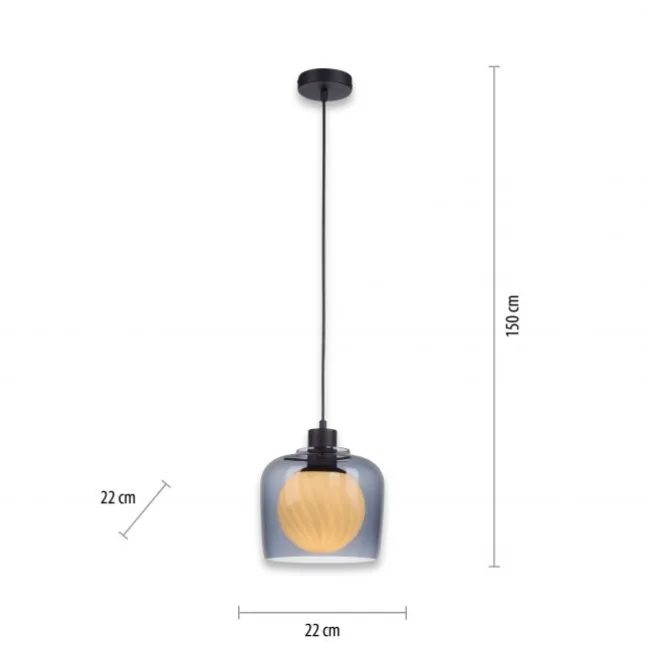 Pendelleuchte rauchfarben, stillvolle und elegante Optik