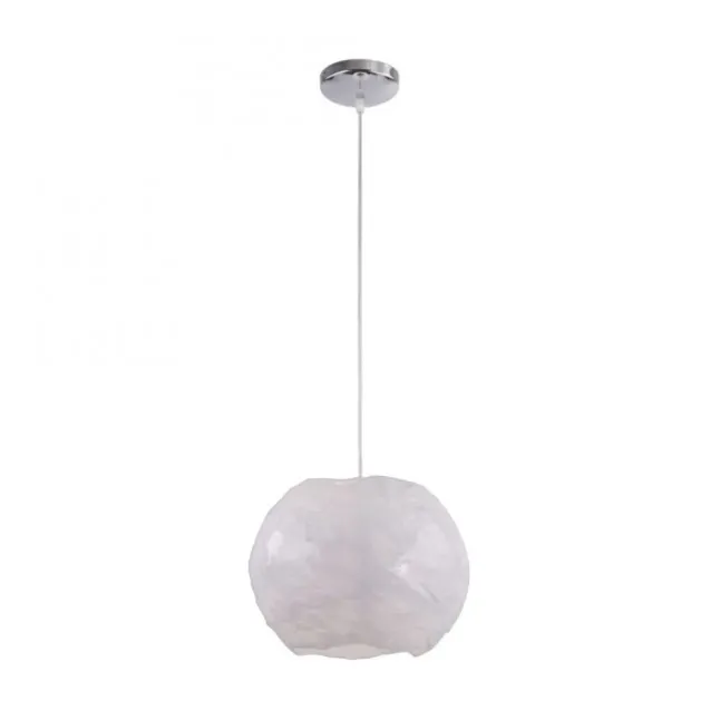 Pendelleuchte, weiß, Kunststoffschirm, E27, Ø 31,5 cm, blendfrei