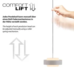 Schöner Wohnen-Kollektion 3fl. LED Pendelleuchte ELMO sandbrise
