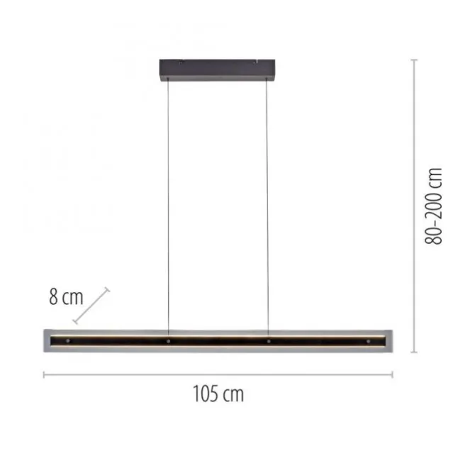 Schöner Wohnen-Kollektion LED Pendelleuchte LENA, schwarz, Dimmer, Up-and Down