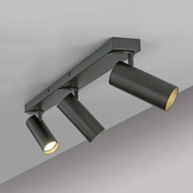 Schöner Wohnen-Kollektion LED Deckenleuchte RIK, schwarz, 3-flammig, drehbar