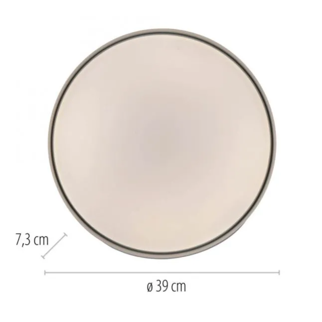Schöner Wohnen-Kollektion LED Deckenleuchte TAVOLI, schwarz, rund D=39cm, dimmbar , Fernbedienung