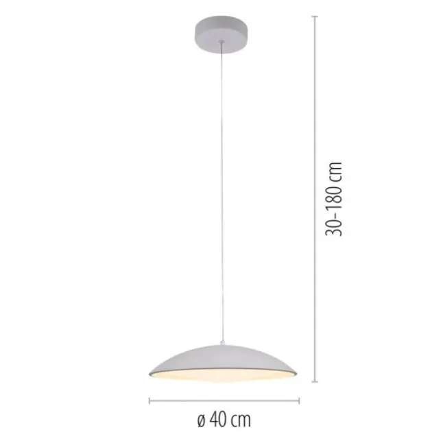 Schöner Wohnen-Kollektion LED Pendelleuchte LENTE, weiss, einflammig, dimmbar, Memoryfunktion