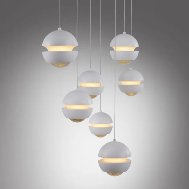 Schöner Wohnen-Kollektion LED Pendelleuchte weiss, 7-flammig, dimmbar