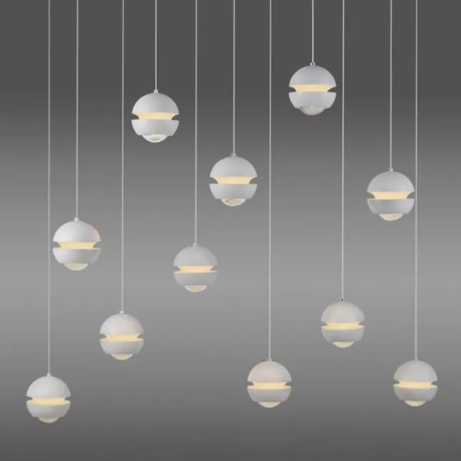 SCHÖNER WOHNEN-Kollektion LED Pendelleuchte LINI, weiss, 11-flammig, dimmbar
